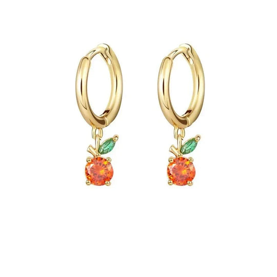 Zierliche Obst Hoop & Stud Ohrringe