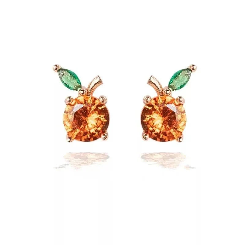 Zierliche Obst Hoop & Stud Ohrringe