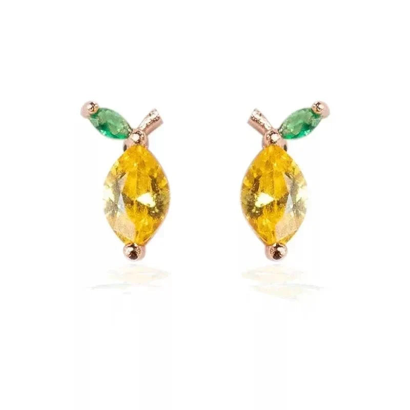 Zierliche Obst Hoop & Stud Ohrringe
