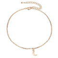 Zarte Goldene Mond Fußkette | Shop Nory
