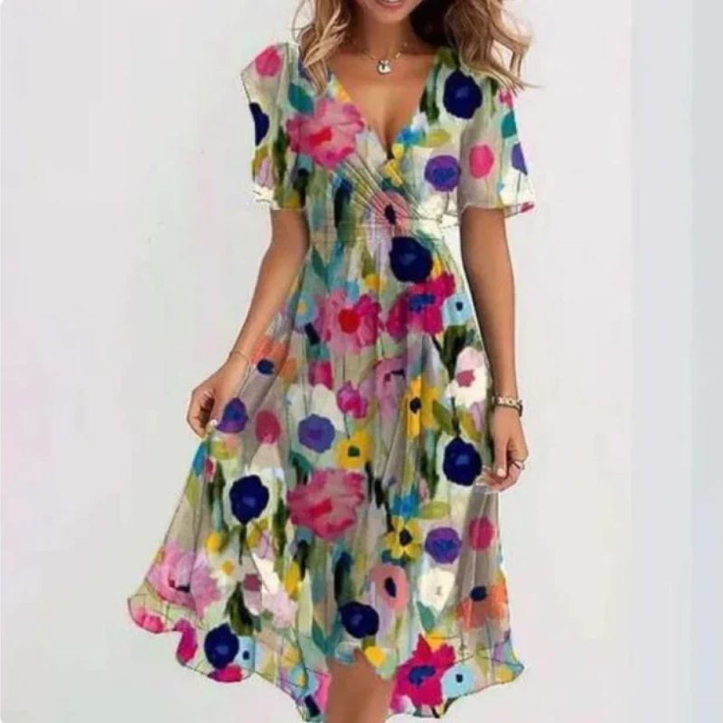 Damen Elegant Sommerkleid Partykleid