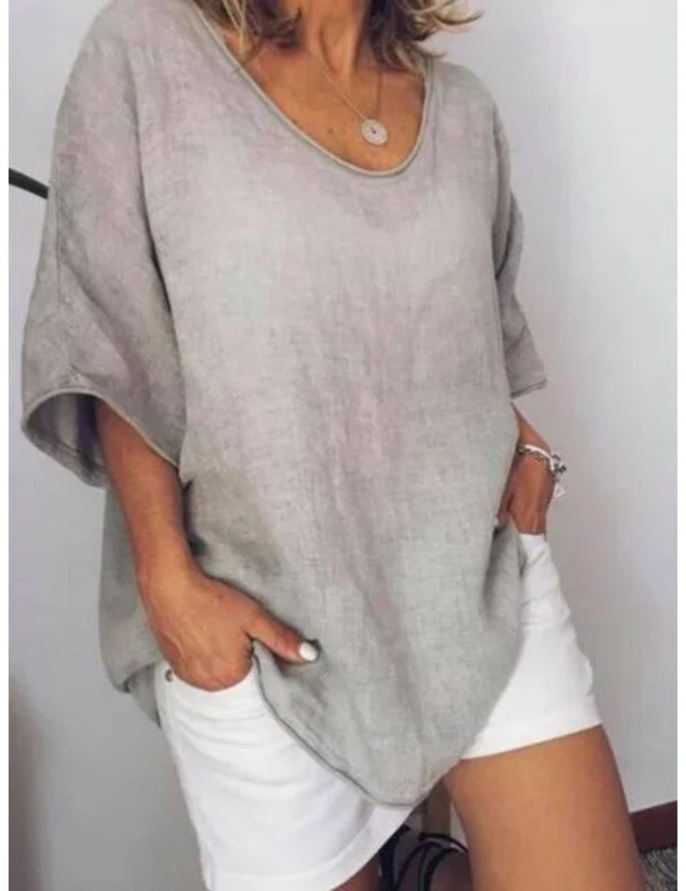 Damen Oversized T-Shirt Weiß