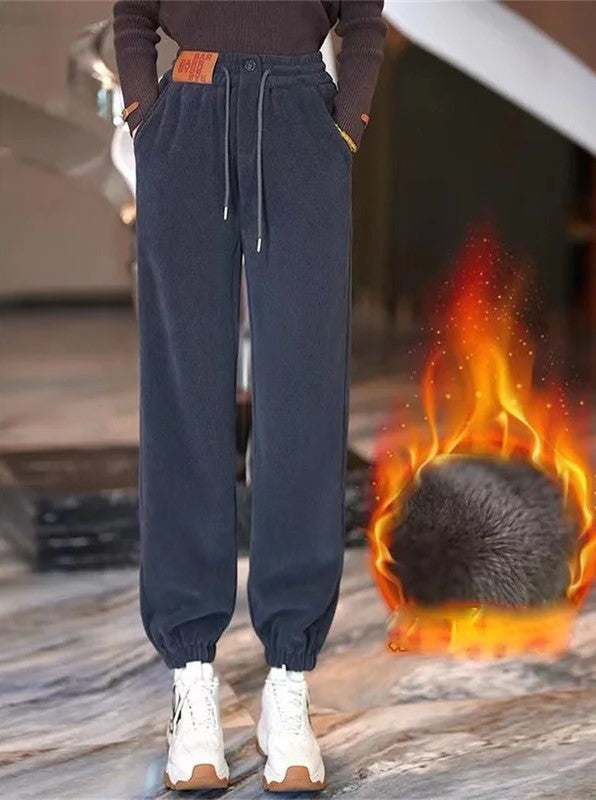 Winter Jogginghose - Warme Plüschfutter & Lässiges Design