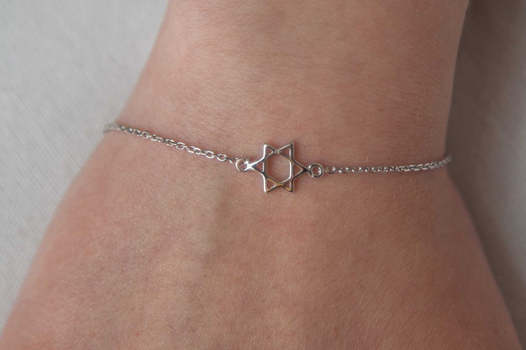 Davidstern Armband aus Silber | Shop Nory