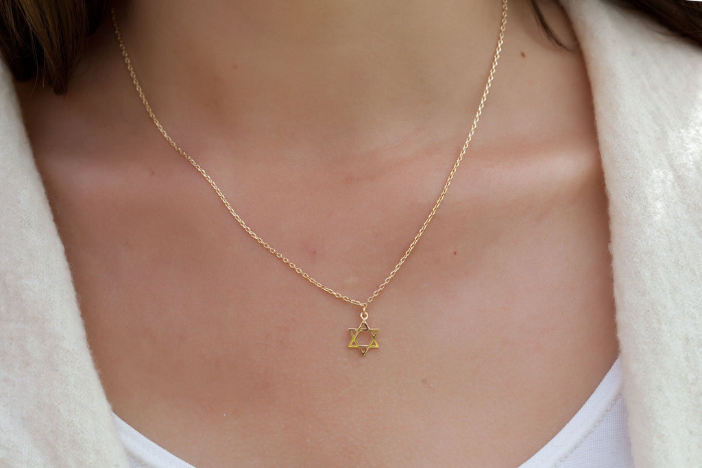 Kette mit Davidstern   | 16Karat vergoldet | Shop Nory
