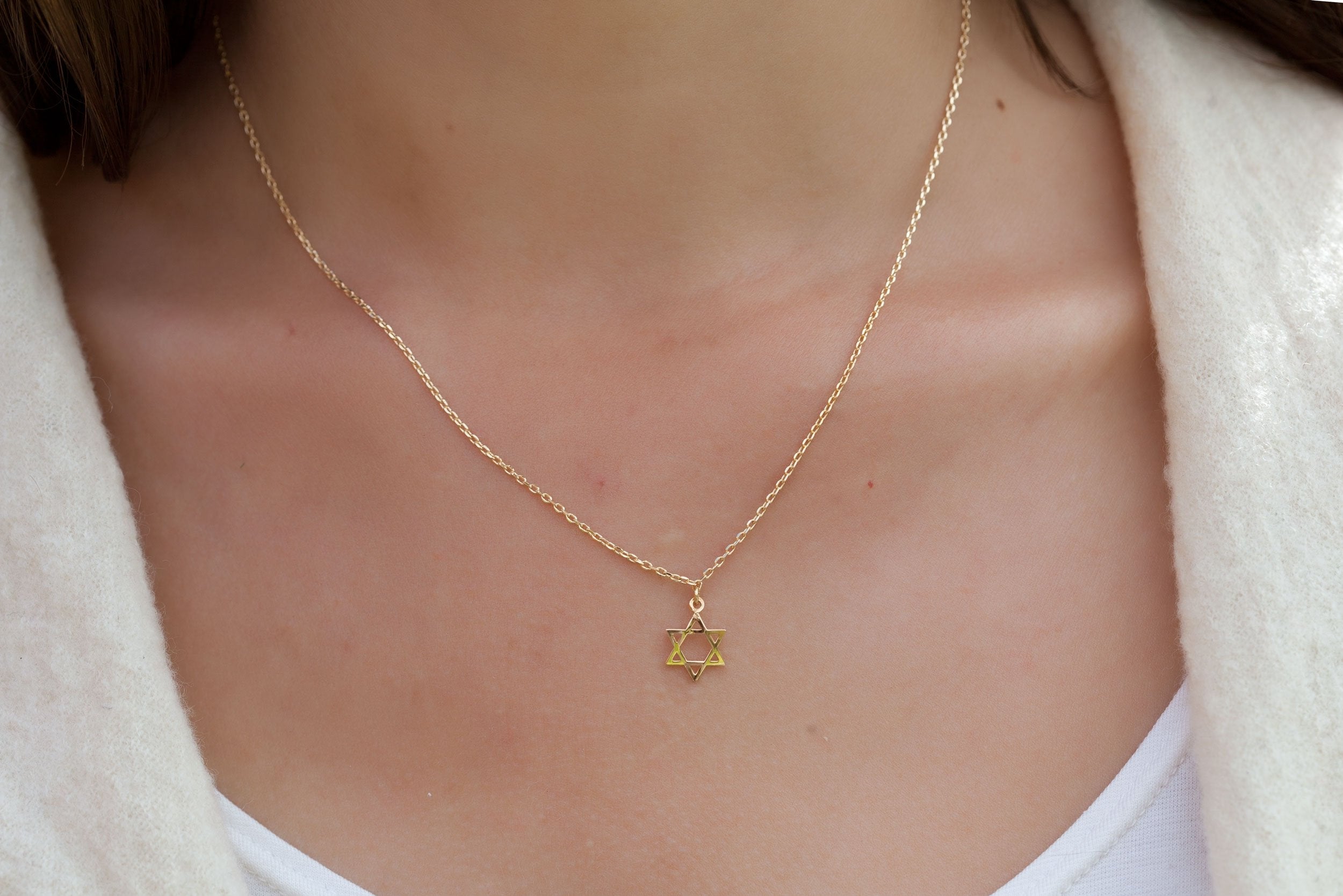 Kette mit Davidstern   | 16Karat vergoldet | Shop Nory