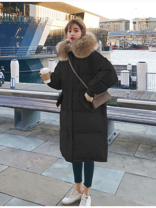 Shopnory | Gepolstertes Jacket mit Pelzkragen für Damen