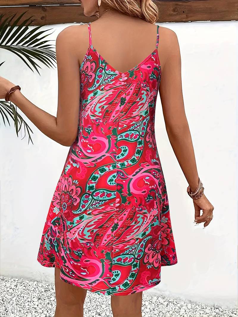 Ärmelloses Cami-Kleid Im Urlaubsstil