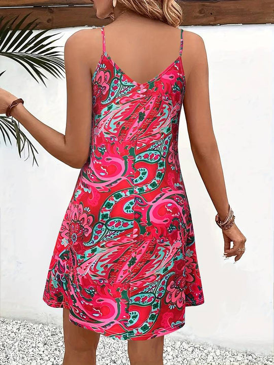 Ärmelloses Cami-Kleid Im Urlaubsstil