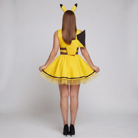 Damen Pikachu-Kostümkleid mit fröhlichem Tüllrock Shop Nory