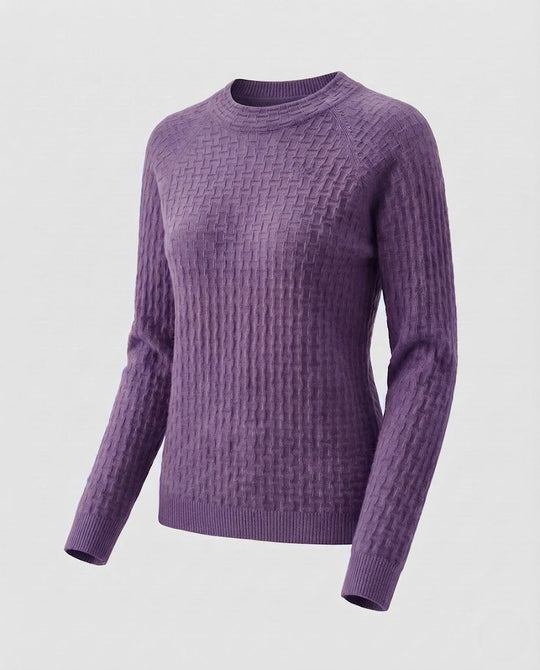 Damen Feinstrick-Pullover mit strukturierter WShop Noryoptik, Rundhalsausschnitt und kaschmirähnlicher Haptik Shop Nory