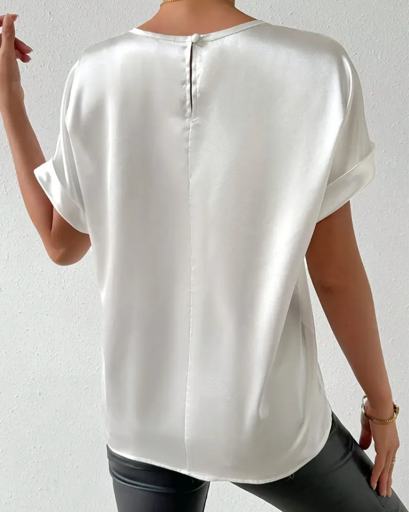 Shopnory | T-Shirt Rundhals Satin Glatt