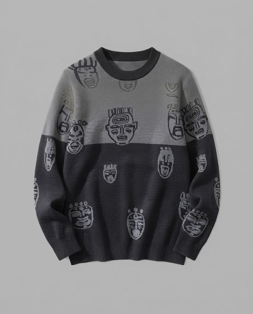 Damen gemusterter Strickpullover Shop Nory