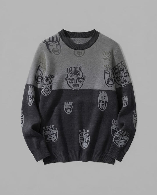 Damen gemusterter Strickpullover Shop Nory