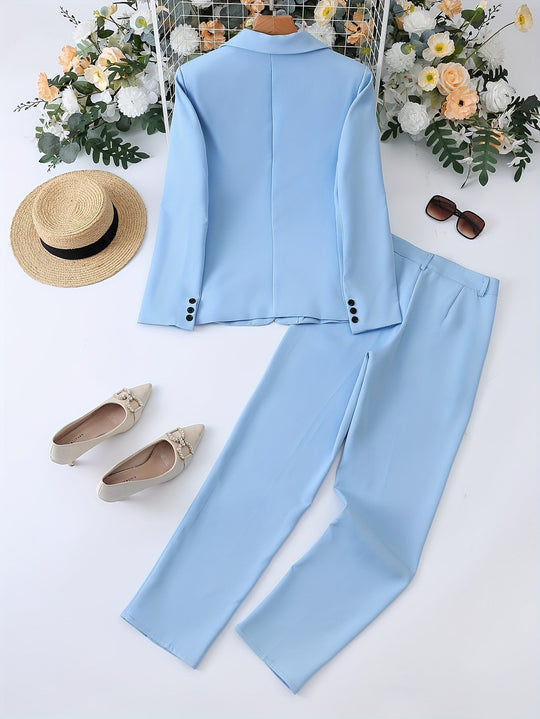 Klassischer Stil mit Revers-Blazer-Set