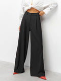 Hose mit hoher Taille und weitem Bein