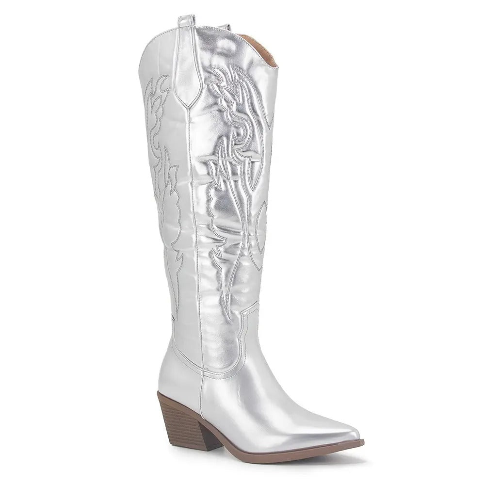 Robuste Cowboystiefel Bis Zum Knie