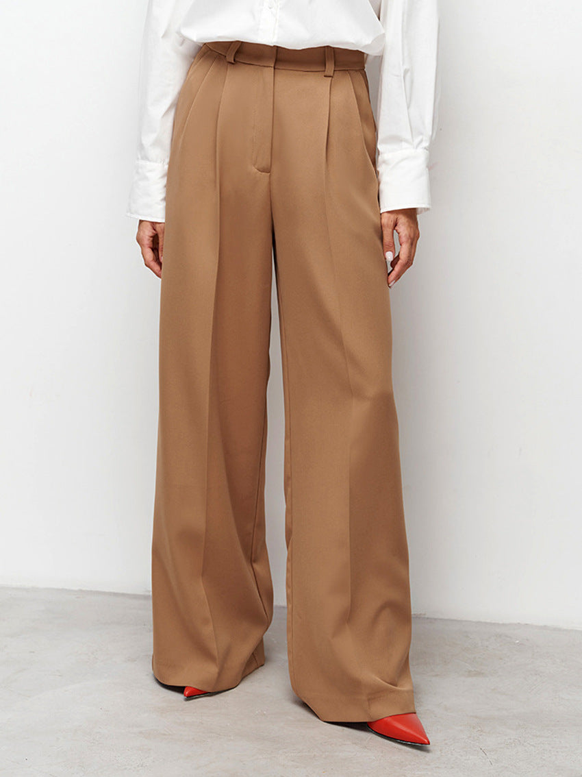 Hose mit hoher Taille und weitem Bein