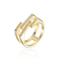 Parallel Geometrische Metall Zirkon Ringe | Shop Nory