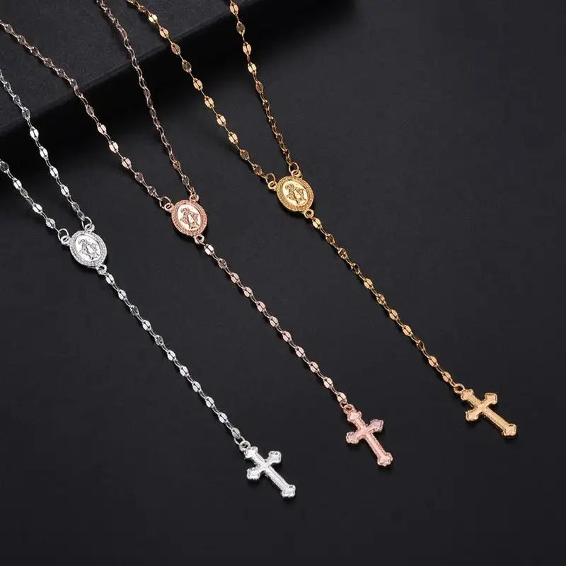 Elegante Rosenkranz Kette für Damen