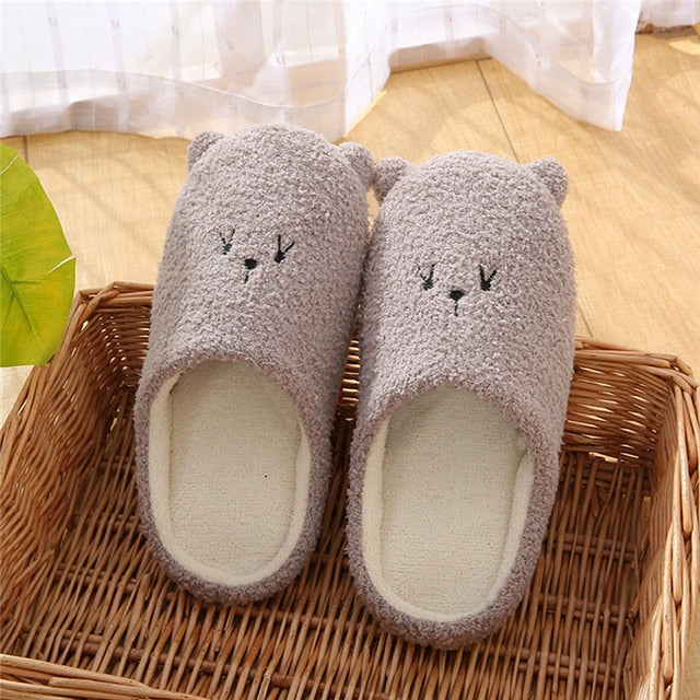 Bequeme Damen Hausschuhe mit Tiermuster