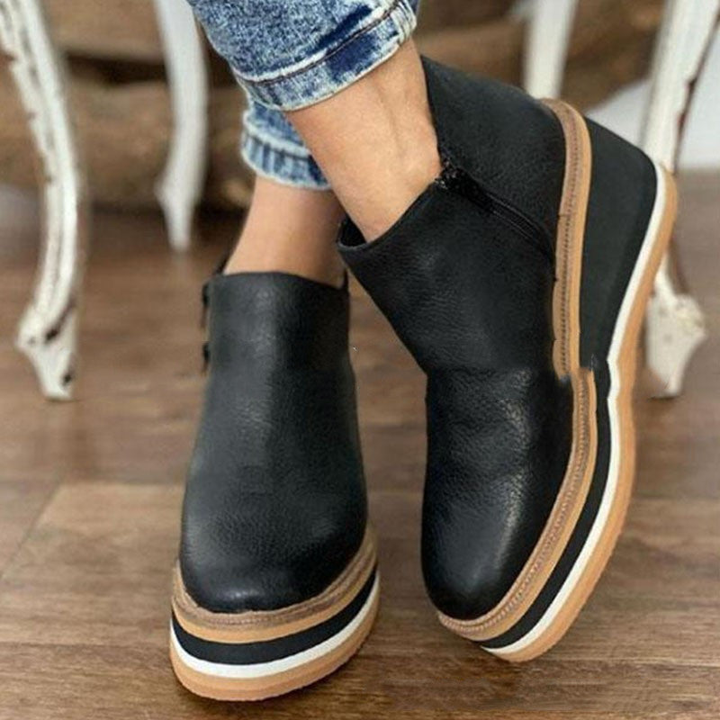 Orthopädische Leder-Sneaker mit Komfortsohle