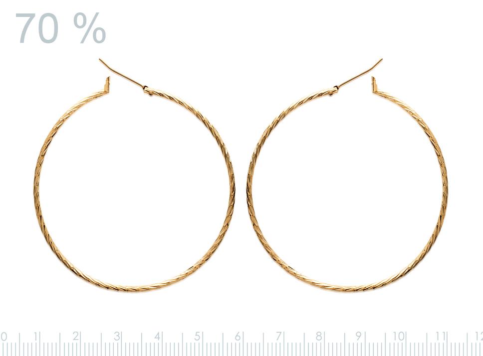 Gedrehte diamantierte Creolen - 18Karat vergoldet | Shop Nory