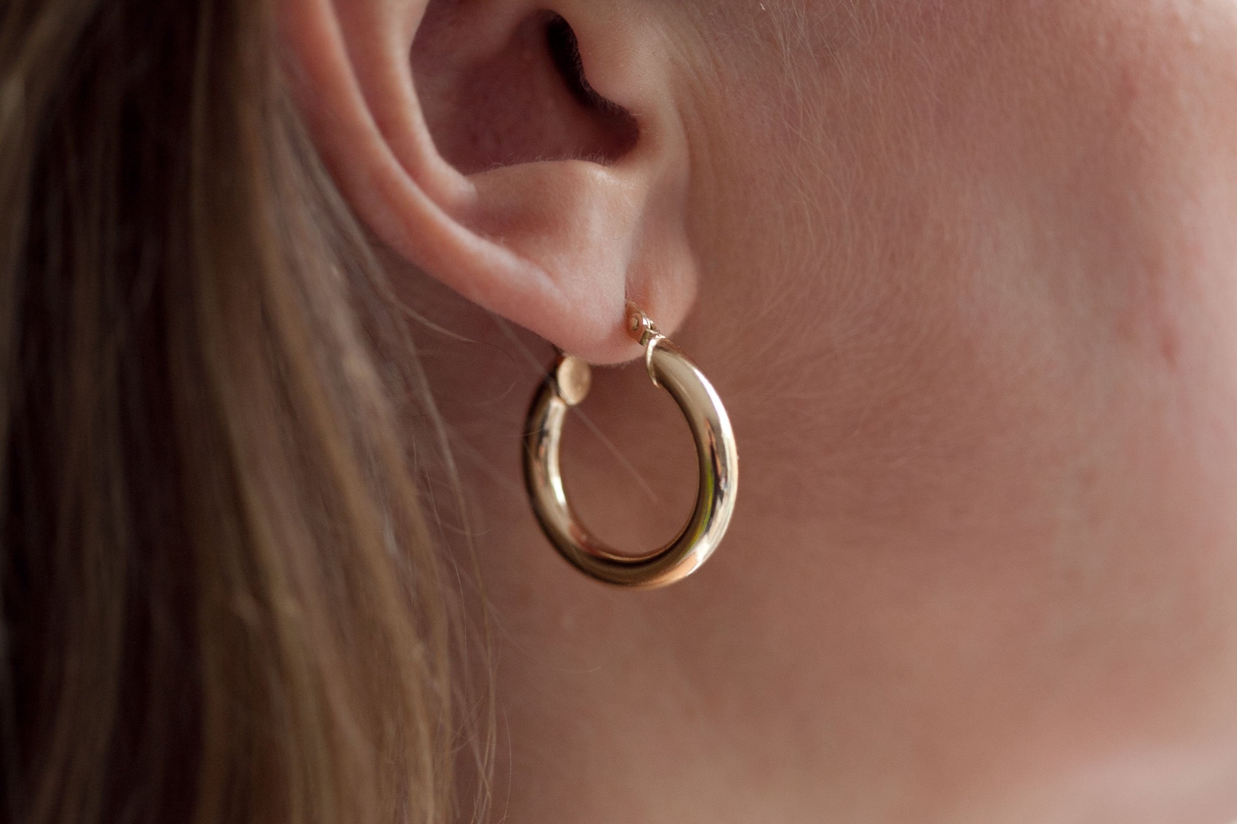 Dicke, kreolische Ohrringe - 16K Vergoldet | Shop Nory