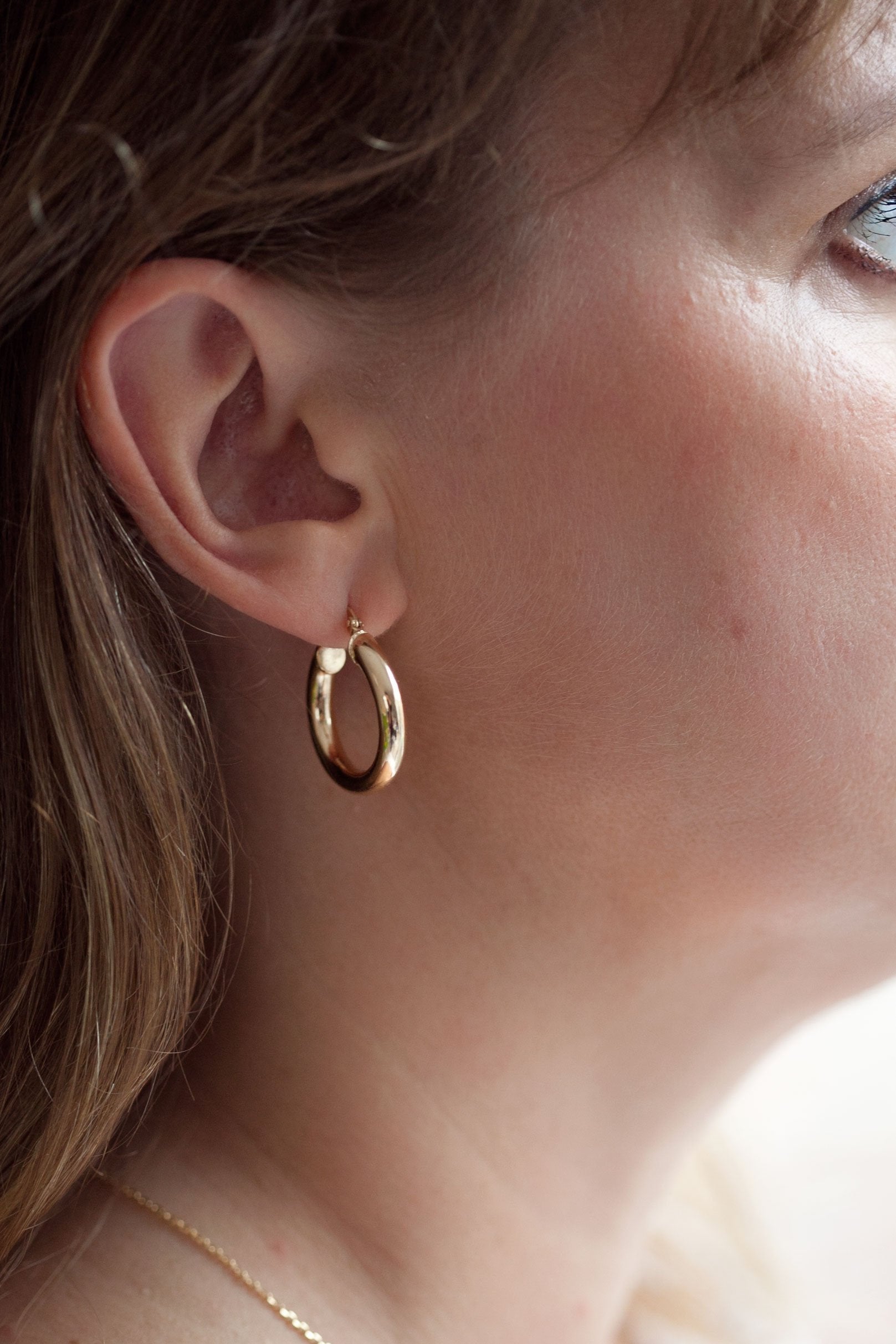 Dicke, kreolische Ohrringe - 16K Vergoldet | Shop Nory