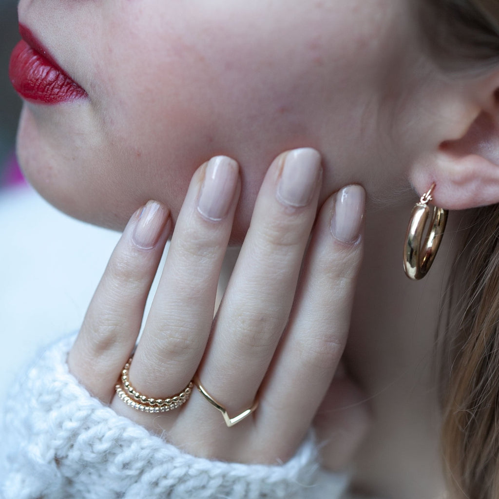 Dicke, kreolische Ohrringe - 16K Vergoldet | Shop Nory