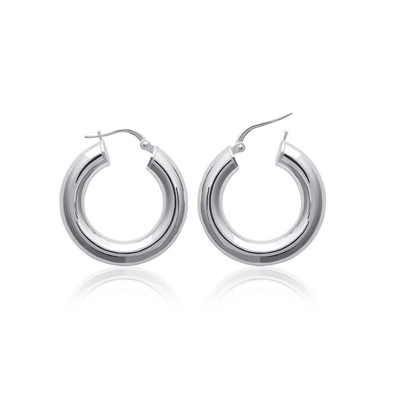 Creolen Silber 925 – Dicke, glänzende Ohrringe für Damen | Shop Nory