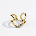 Doppelter unregelmäßiger Linien geometrischer Ring | Shop Nory