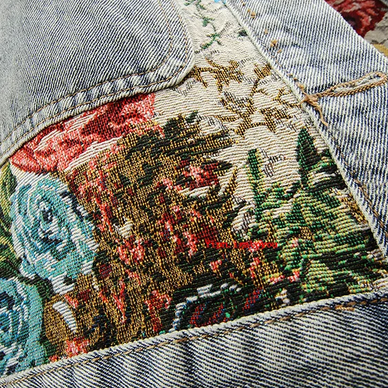 Floral Jeansjacke für Damen Juli