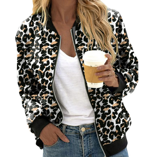 Leoparden-Bomberjacke – Rona