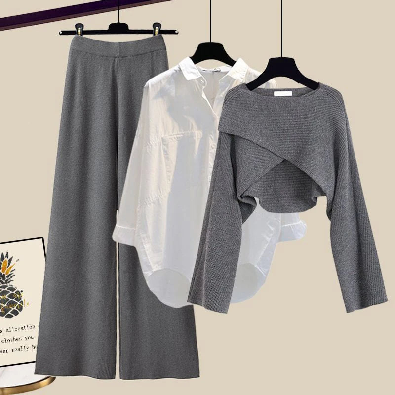 ShopNory | Bequemes, weiches dreiteiliges Set mit langen Ärmeln