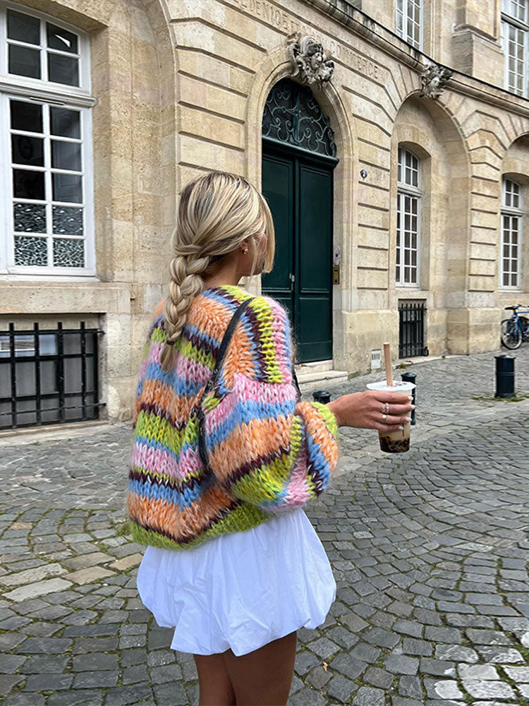 Mehrfarbiger Cardigan für Frauen
