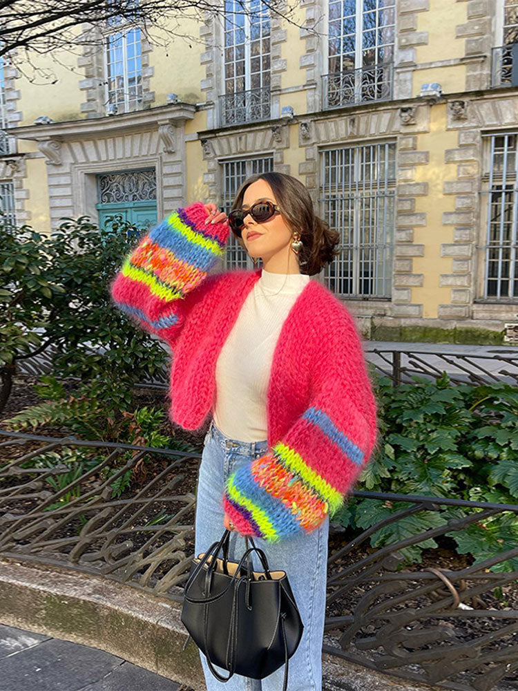 Mehrfarbiger Cardigan für Frauen