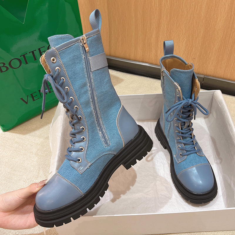 Shopnory | Klettverschluss Ösen Stiefeletten