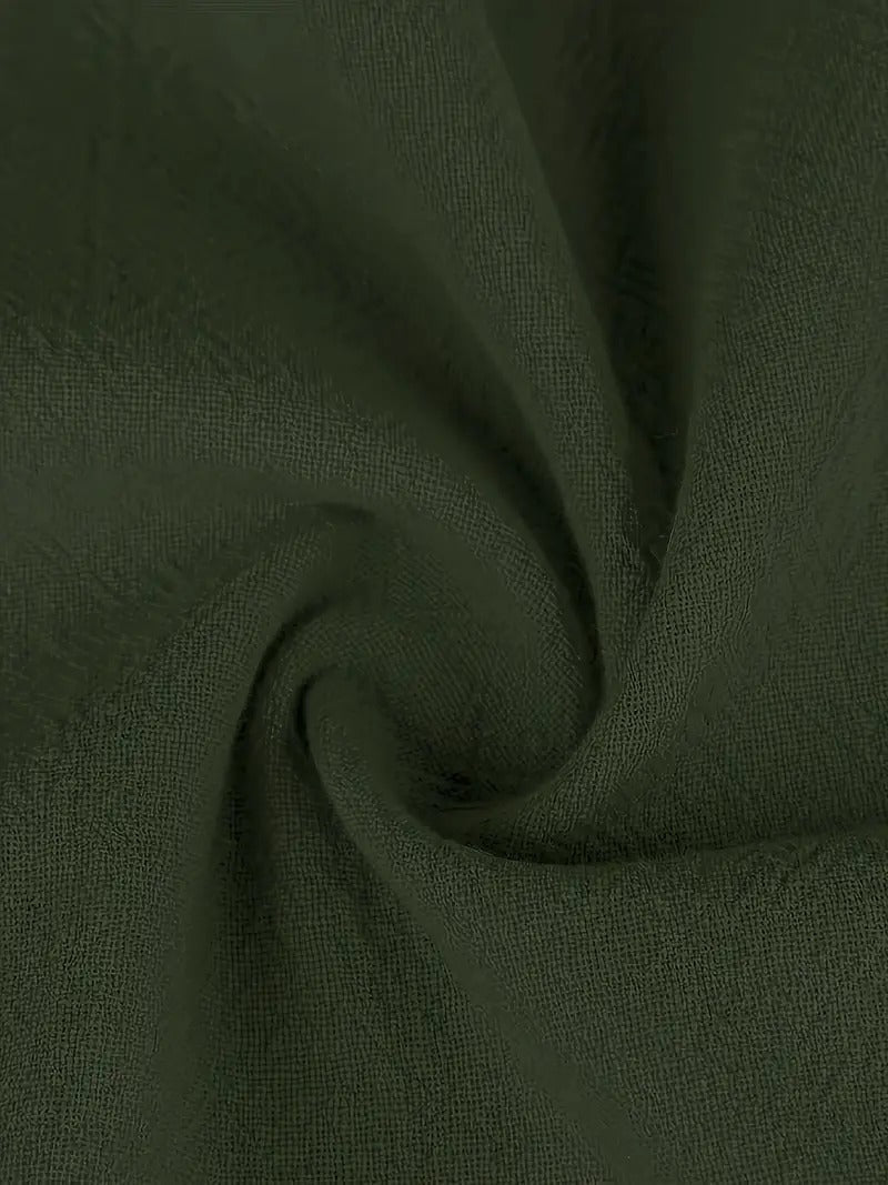Raffinierte Leinen Sommerkleid mit Praktischen Taschen