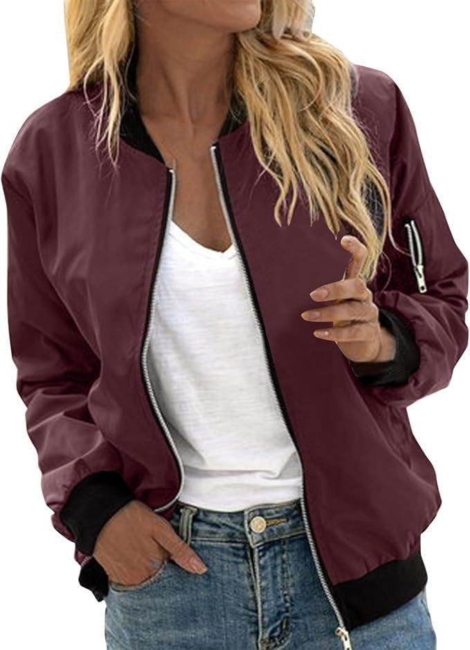 Shopnory | Bomberjacke mit Blumenmuster für Damen