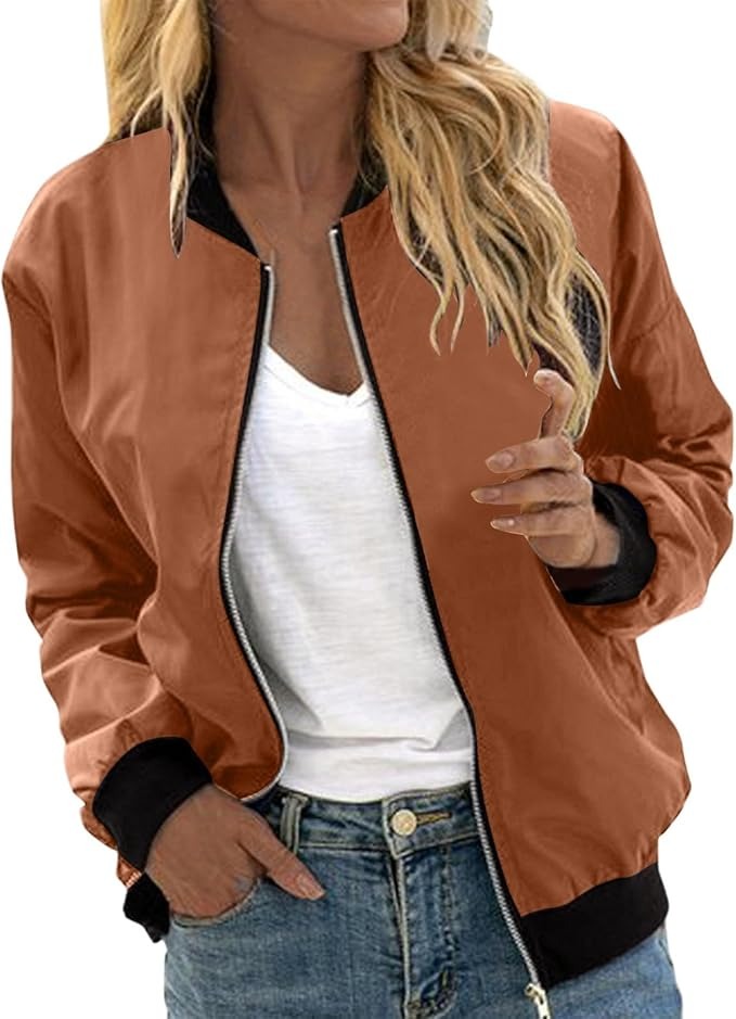 Shopnory | Bomberjacke mit Blumenmuster für Damen