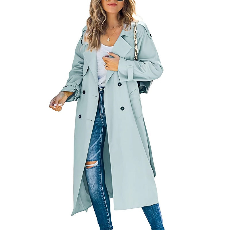 Langer Trenchcoat Zeitlos & Funktional