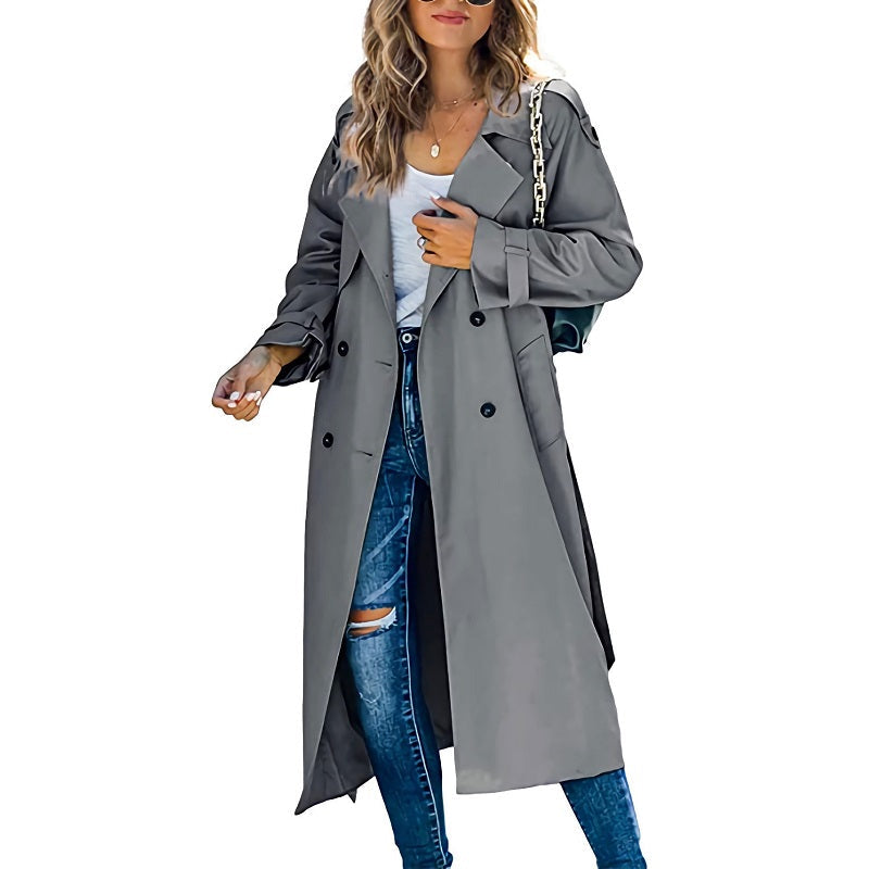 Langer Trenchcoat Zeitlos & Funktional