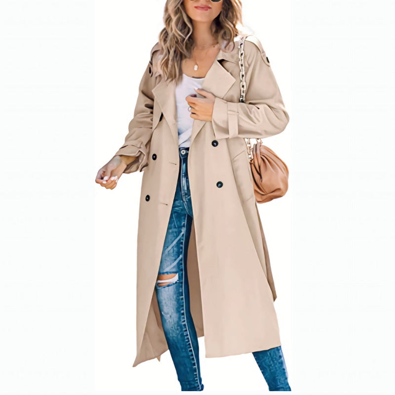 Langer Trenchcoat Zeitlos & Funktional