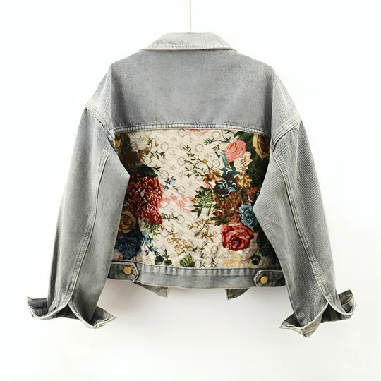 Floral Jeansjacke für Damen Juli