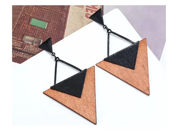 Boho HolzTropfen Ohrringe | Shop Nory