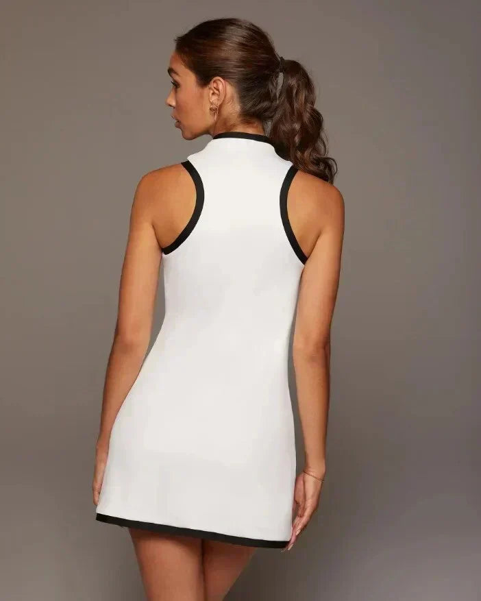 Shopnory | Tennis Mini Kleid mit Reißverschluss Vorne