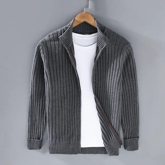 Rollkragenstrickjacke für Männer
