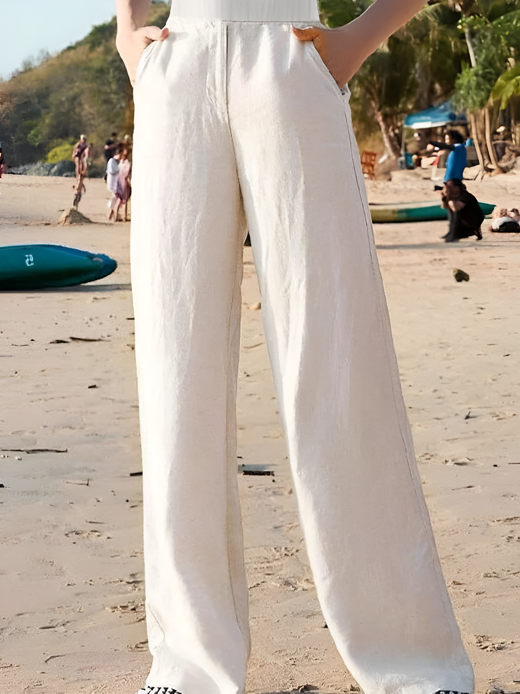 Damen Elegante Weite Hose