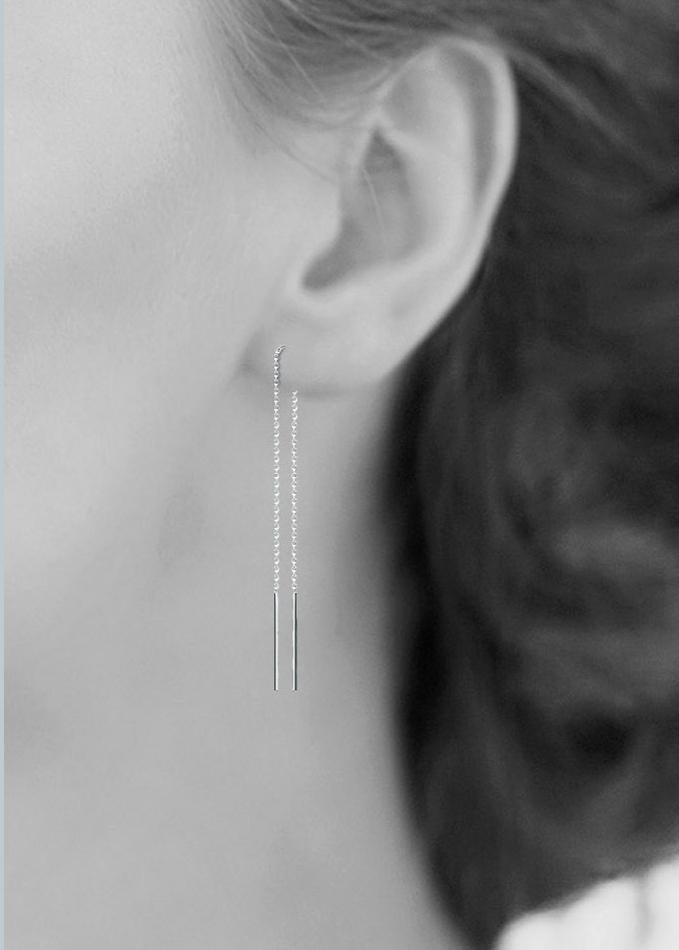 Ohrringe Durchzieher aus Silber, Durchziehohrhänger Silber | Shop Nory